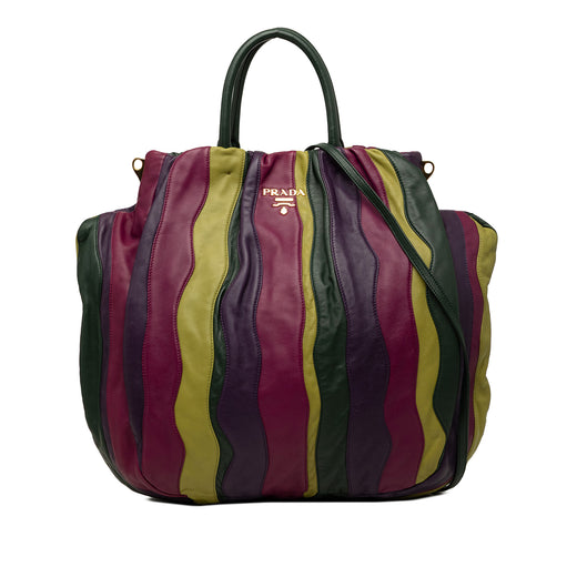 Multicolor Nappa Waves Satchel - Image 1