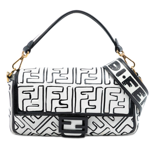 Joshua Vides California Sky Medium Embossed Leather Baguette Satchel - Image 1