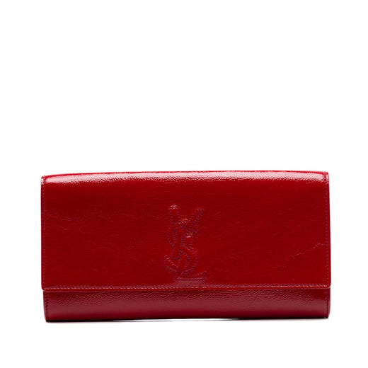 Small Textured Patent Belle De Jour Clutch - Image 1