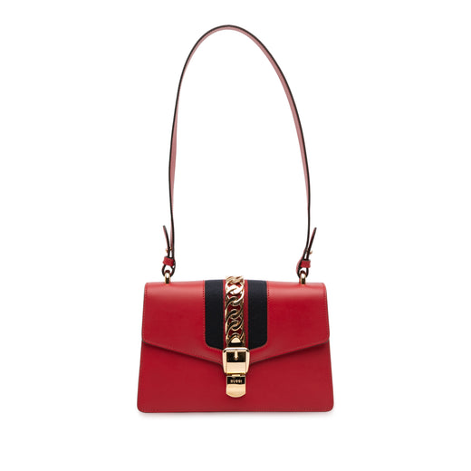 Small Leather Sylvie Web Satchel - Image 1
