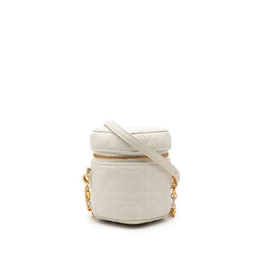 DiorAmour Micro Lambskin Cannage Heart Vanity Case with Chain - Image 1