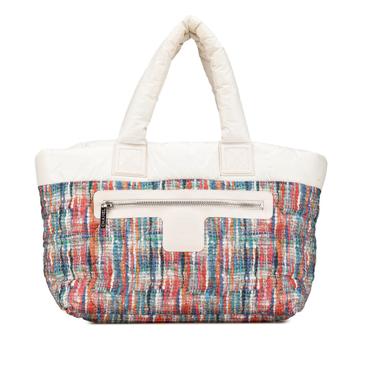 Nylon Tweed Printed Coco Cocoon Tote - Image 1