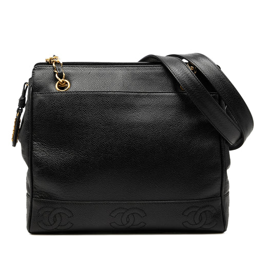Triple CC Caviar Shoulder Bag - Image 1