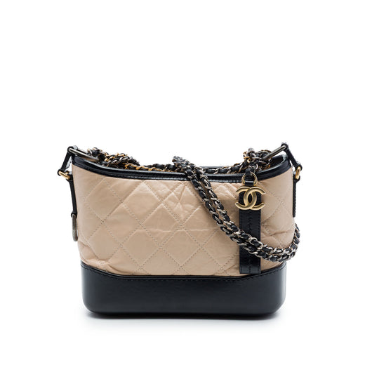 Small Quilted Aged Calfskin Gabrielle Hobo - Image 1