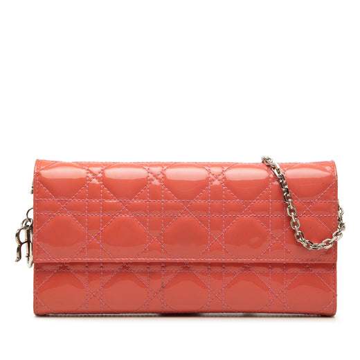 Patent Cannage Lady Dior Wallet On Chain - Image 1