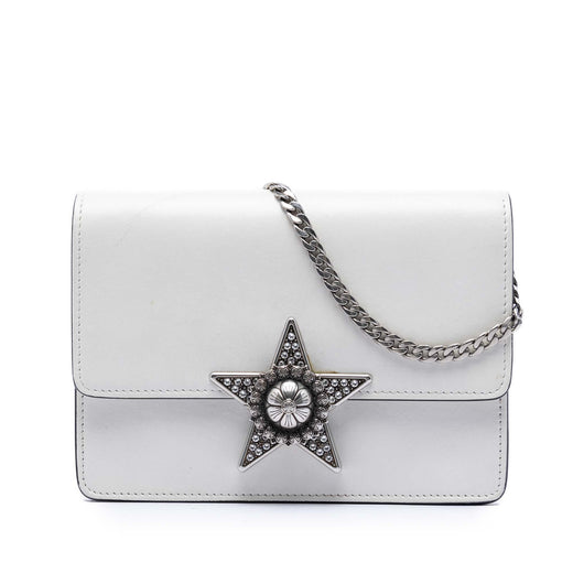 Smooth Leather Star Crystal Embellished Crossbody - Image 1