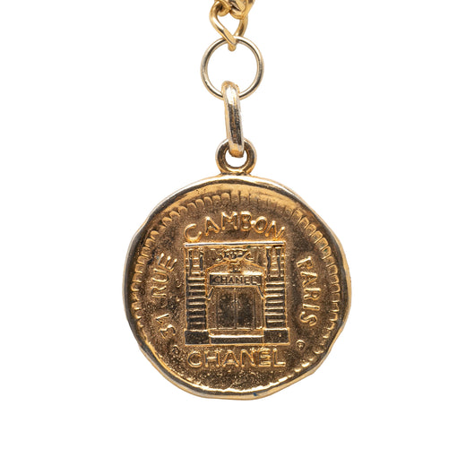 Gold Plated 31 Rue Cambon Medallion Pendant Necklace - Image 1