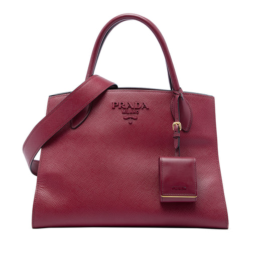 Medium Saffiano Cuir Monochrome Top Handle Tote - Image 1