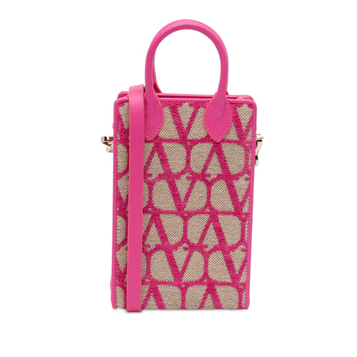 Leather Trimmed Toile Iconographe Satchel - Image 1