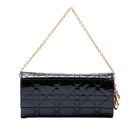 Patent Cannage Lady Dior Wallet On Chain - Image 1