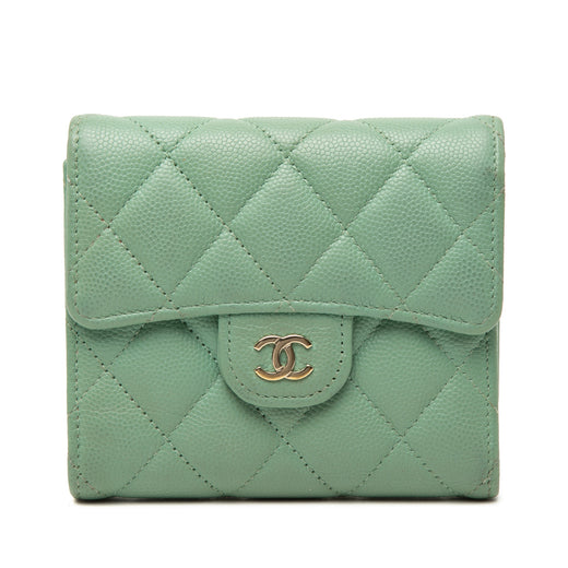 CC Quilted Caviar Trifold Wallet - Image 1