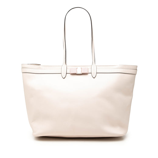 Leather Vara Bow Tote - Image 1