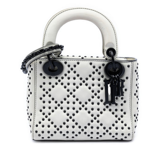 Mini Ultra Matte Calfskin Cannage Studded Supple Lady Dior - Image 1