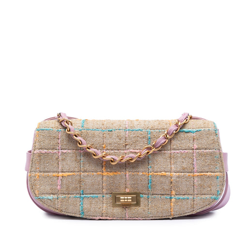 Chocolate Bar Tweed Mademoiselle Turnlock Flap - Image 1