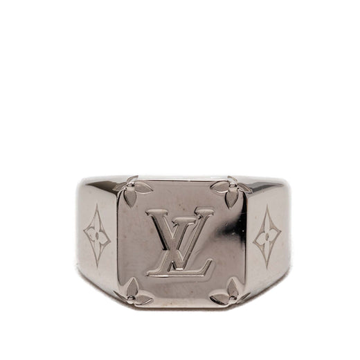 Brass Monogram Signet Ring M - Image 1