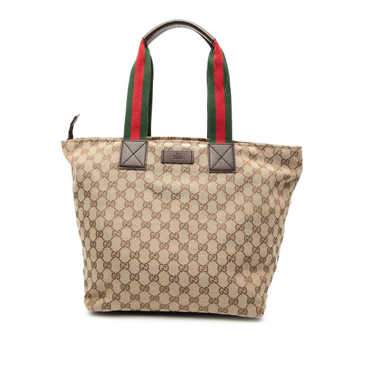 GG Canvas Web Tote - Image 1