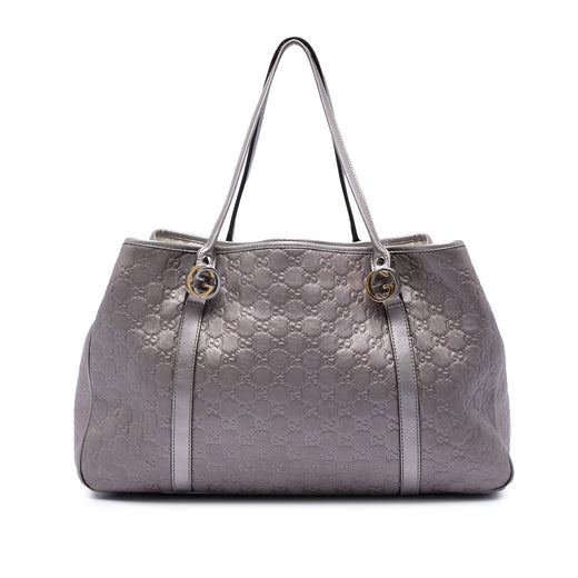 Large Metallic Guccissima Twins Tote - Image 1