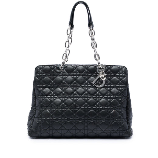 Large Lambskin Cannage Soft Zipped Lady Dior Shopping Tote - Image 1