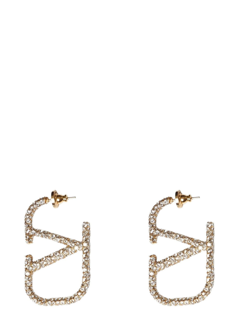 Valentino Garavani Earrings — Gold Swarovski Crystal