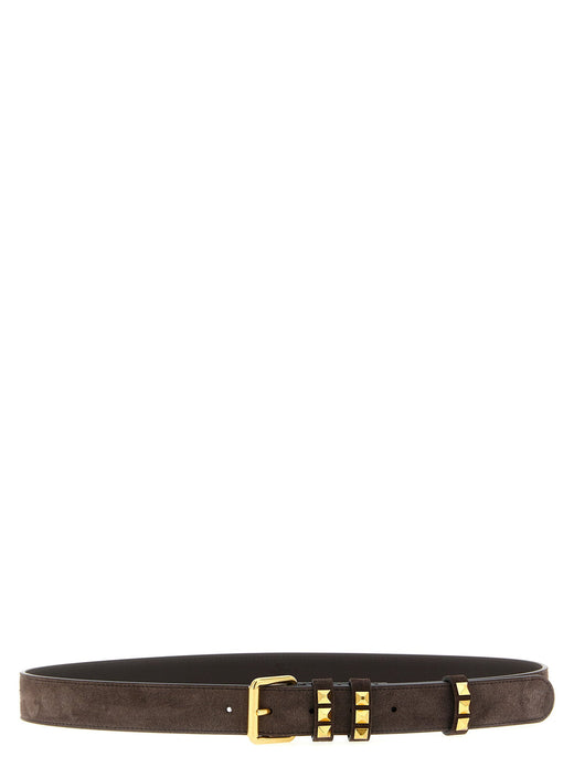 Valentino Garavani Flaneuse Belt — Brown Suede