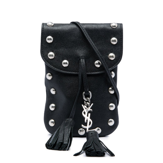 Studded Leather Phone Pouch - Image 1