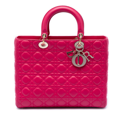 Large Lambskin Cannage Lady Dior - Image 1
