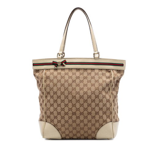 GG Canvas Web Mayfair Tote - Image 1