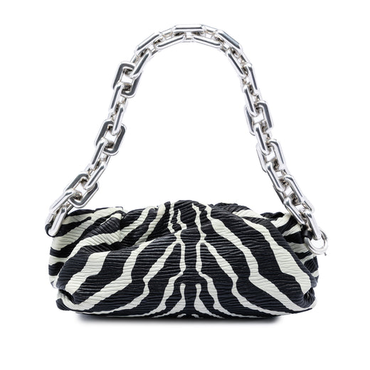 Textured Nappa Zebra Print Chain Pouch - Image 1