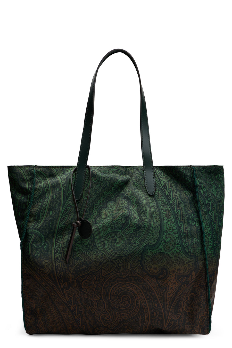 Etro Paisley Jacquard Nylon Tote Bag — Green