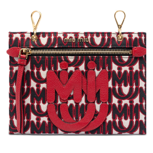 M/M Paris Emiuticon Jacquard and Goatskin Pouch - Image 1