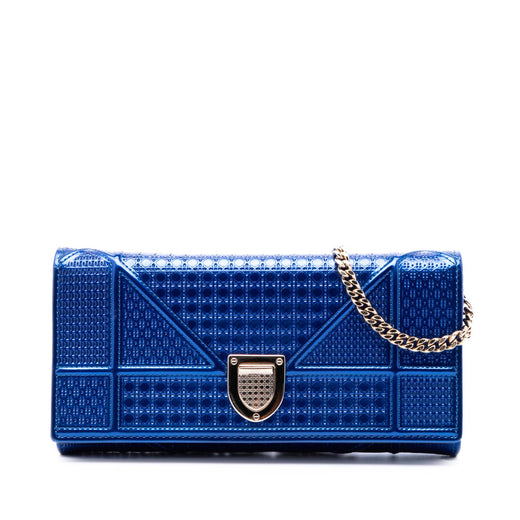 Metallic Patent Microcannage Diorama Wallet on Chain - Image 1