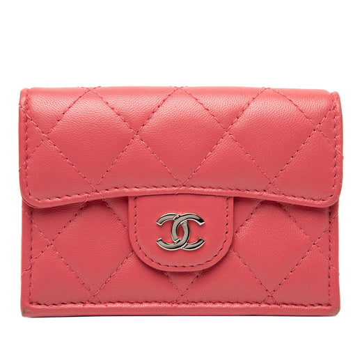 CC Quilted Lambskin Compact Flap Wallet - Image 1