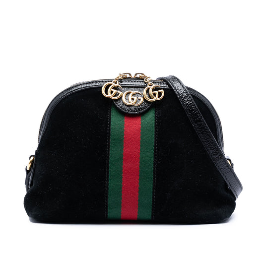 Small Suede Web Ophidia Dome Crossbody - Image 1