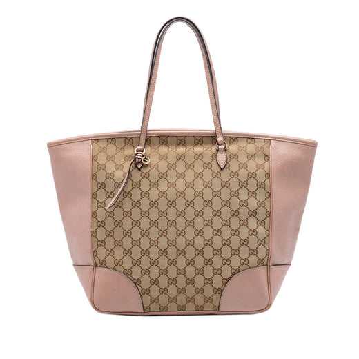 GG Canvas and Leather Bree Tote - Image 1