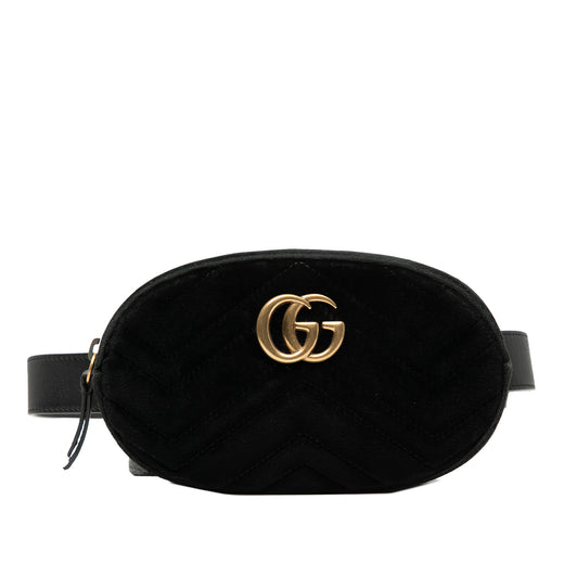 GG Marmont Matelasse Velvet Belt Bag - Image 1