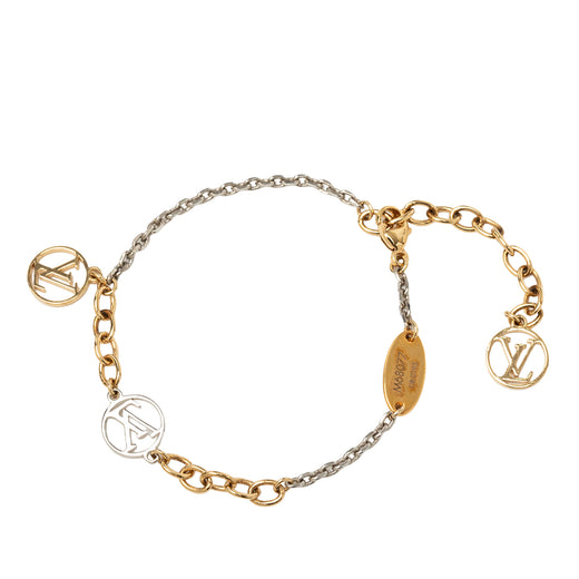 Gold Plated and Brass Logomania Bracelet - Image 1
