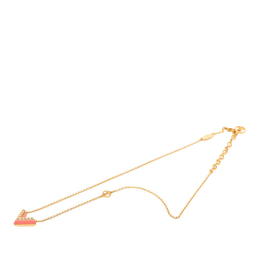 Gold Plated Resin Essential V Necklace - Image 1