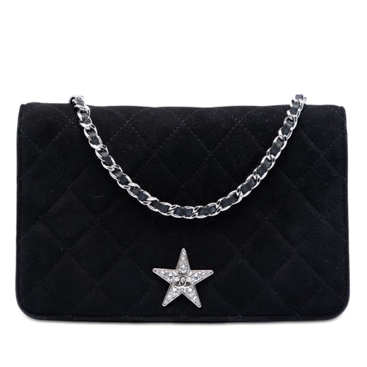 Quilted Suede Cocostellar Wallet on Chain - Image 1