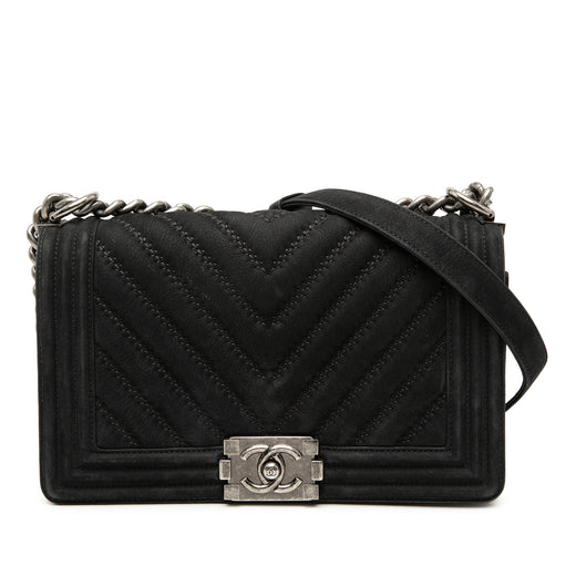 Old Medium Chevron Suede Boy Flap - Image 1