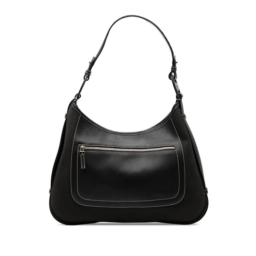 Canvas and Leather Shoulder Bag - Image 1