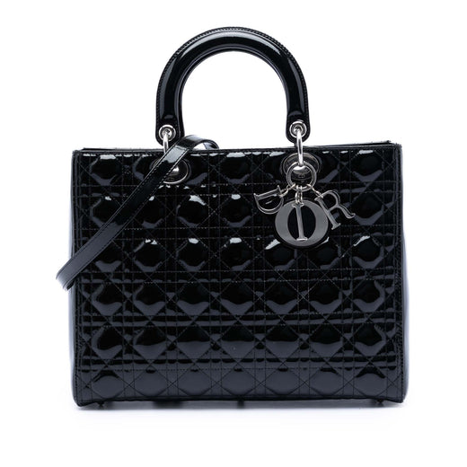 Large Patent Cannage Lady Dior - Image 1