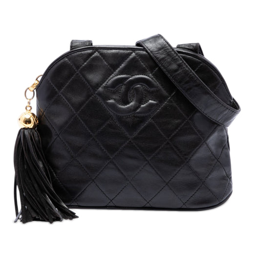 CC Quilted Lambskin Tassel Crossbody - Image 1