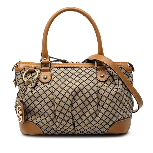 Diamante Canvas Sukey Satchel - Image 1