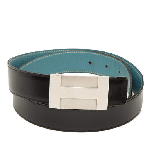 Box Calf and Togo H Plate Reversible Belt - Image 1