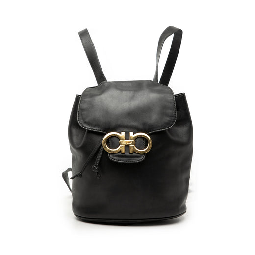 Leather Double Gancini Backpack - Image 1