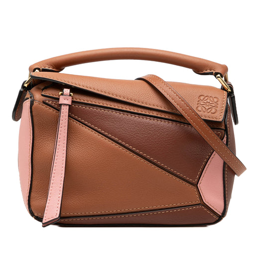 Mini Tricolor Calfskin Puzzle Satchel - Image 1