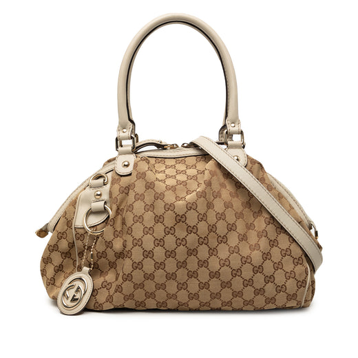 GG Canvas Sukey Satchel - Image 1