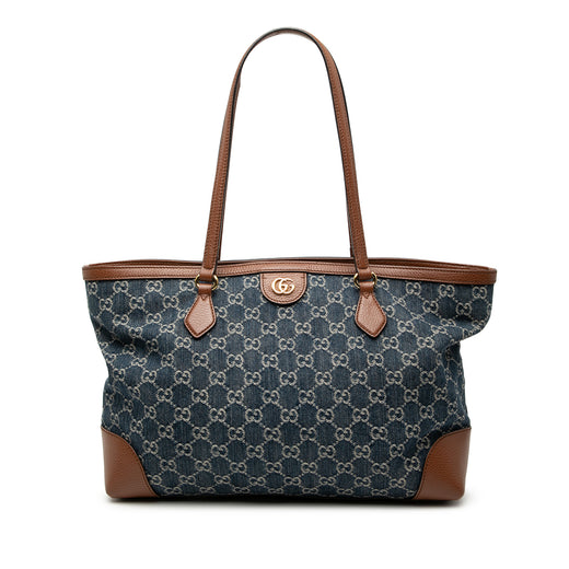 Medium GG Denim Ophidia Tote - Image 1