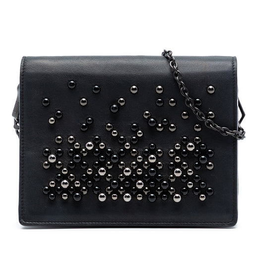 Leather Studded Wallet on Chain - Image 1