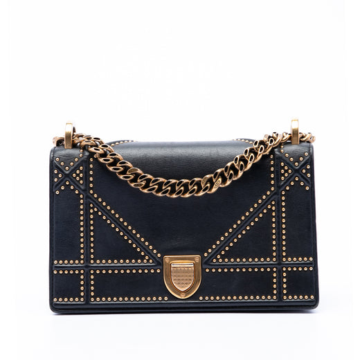 Medium Studded Lambskin Diorama Flap - Image 1